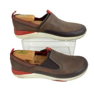 Merrell Nubuck Leather Loafers Women's 10 Brown Flats Slip On Shoes Clogs 42